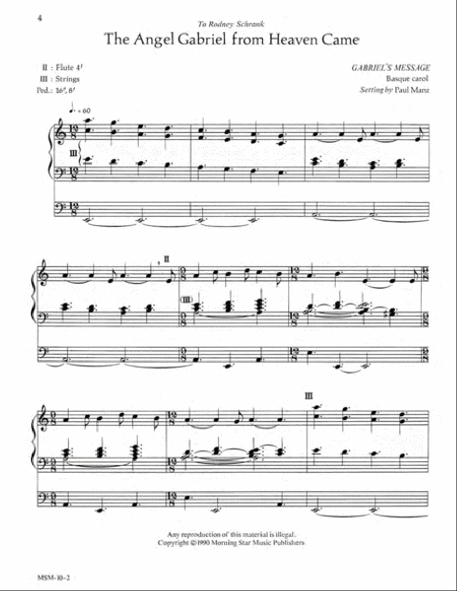 Six Advent Improvisations Organ scores gallery preview page 3