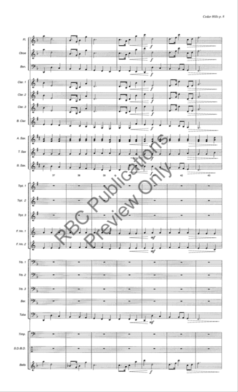 Cedar Hills Cedar Hills Concert Band scores gallery preview page 11