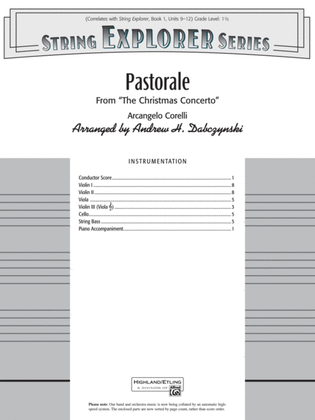 Book cover for Pastorale (from The Christmas Concerto): Score