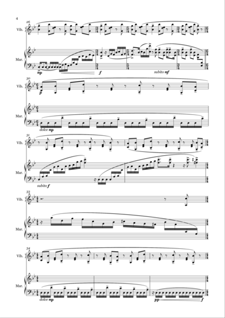 Intermezzo I - Score & Parts Marimba scores gallery preview page 4