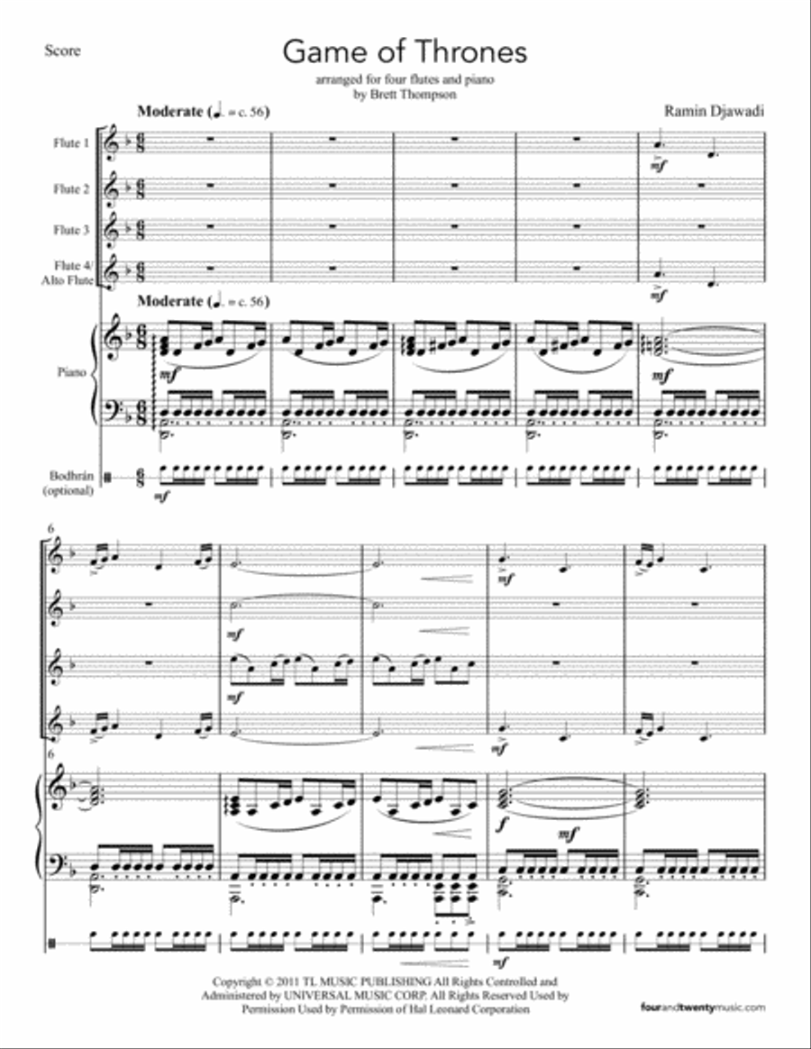 Game Of Thrones Small Ensemble scores gallery preview page 2