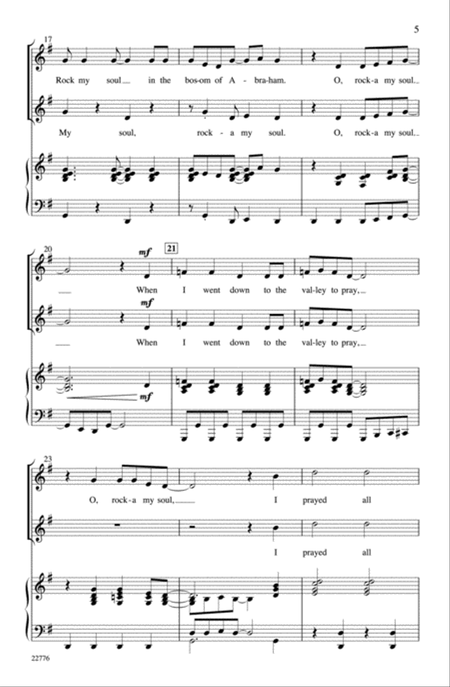 Rock-a-My-Soul 3-Part scores gallery preview page 5