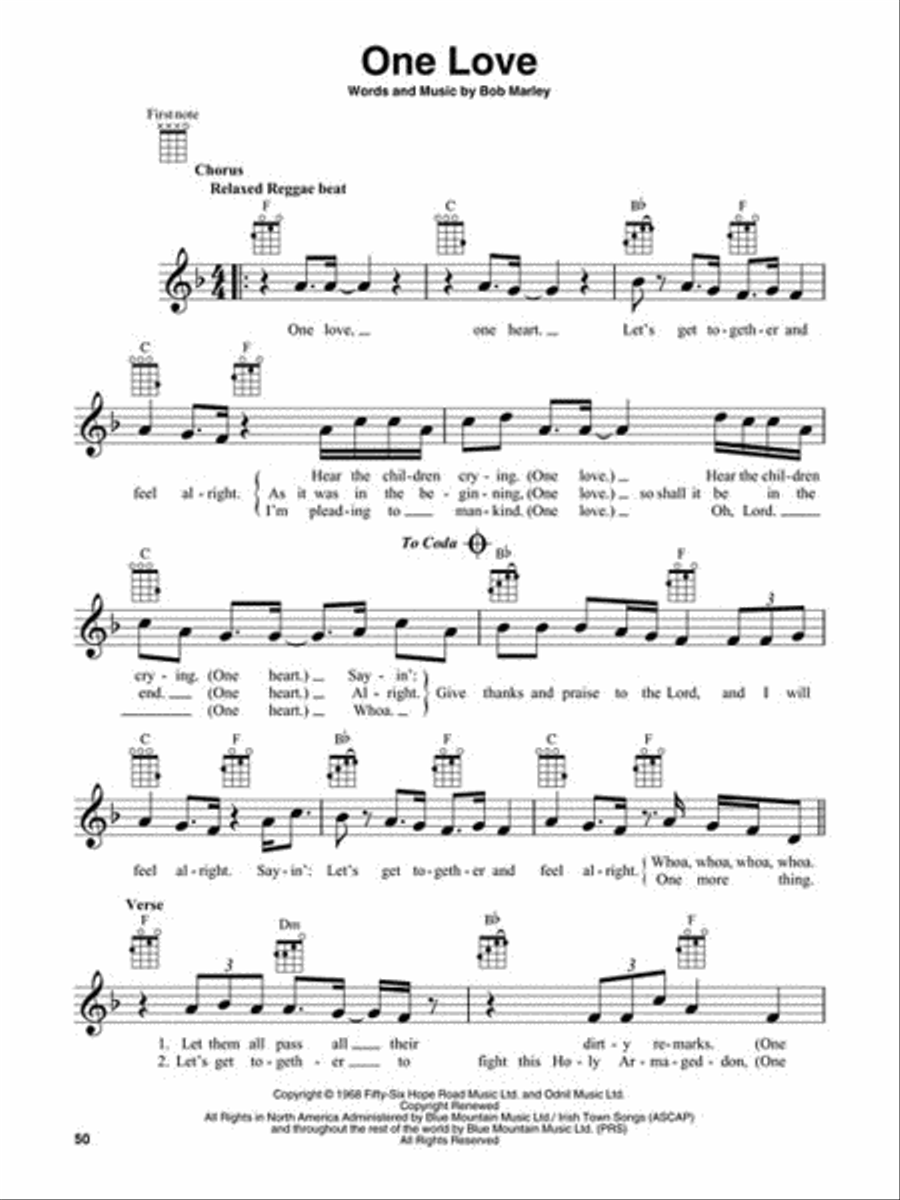 Bob Marley for Ukulele Ukulele scores gallery preview page 4