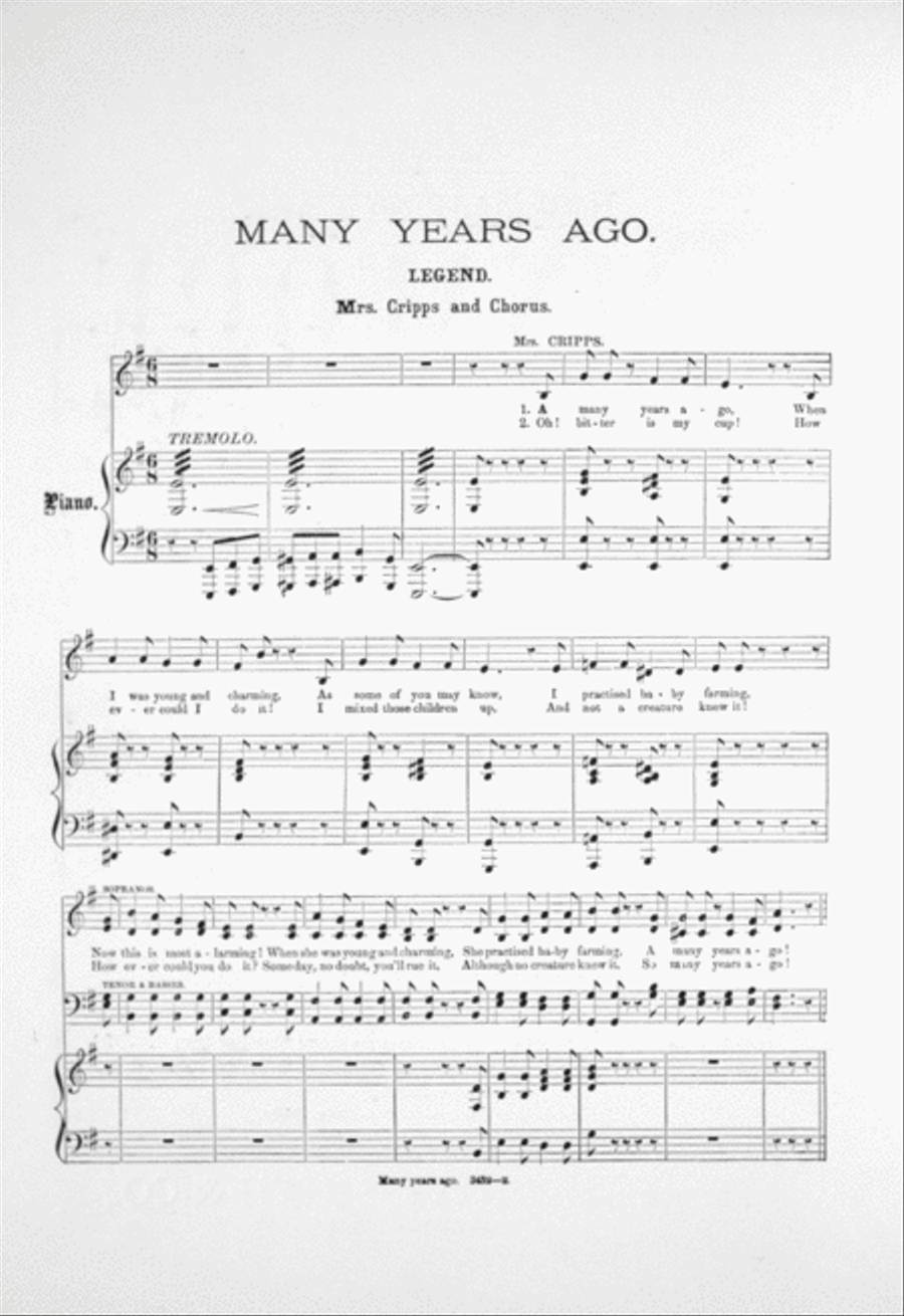 Her Majesty's Ship Pinafore. Many Years Ago. Legend Voice scores gallery preview page 2