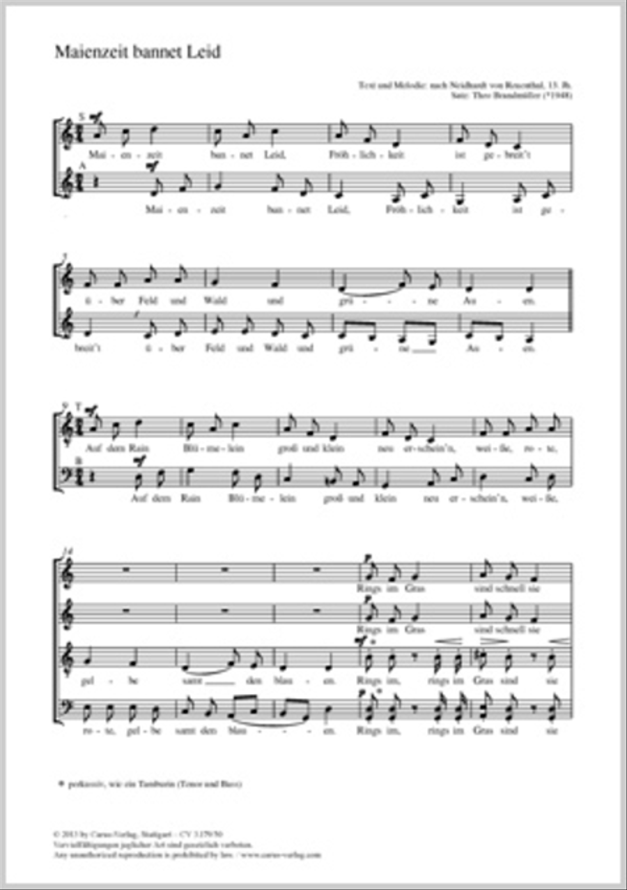 Maienzeit bannet Leid Maienzeit bannet Leid 4-Part scores gallery preview page 1