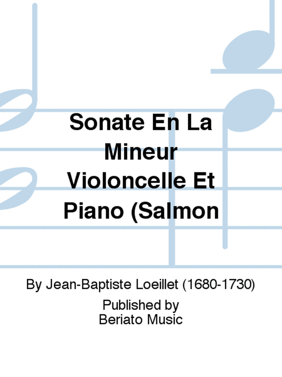 Sonate En La Mineur Violoncelle Et Piano (Salmon