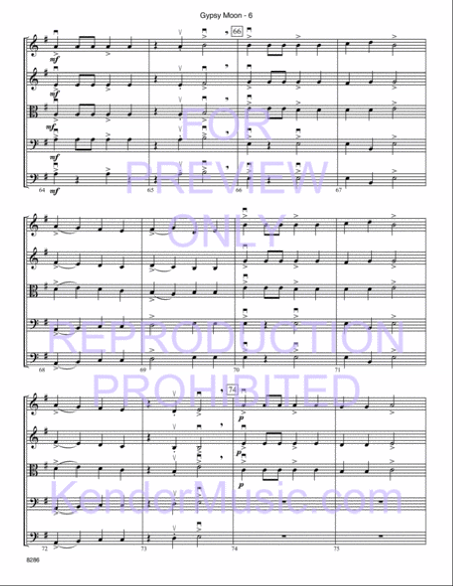 Gypsy Moon Gypsy Moon String Orchestra scores gallery preview page 7