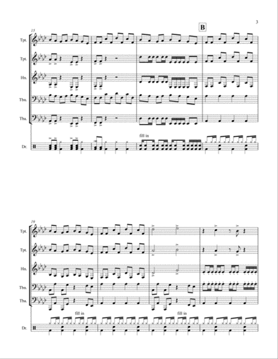 Crazy Train Crazy Train Brass Ensemble scores gallery preview page 3