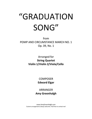 Book cover for "Graduation Song" from Pomp and Circumstance March No. 1, Op. 39, No. 1
