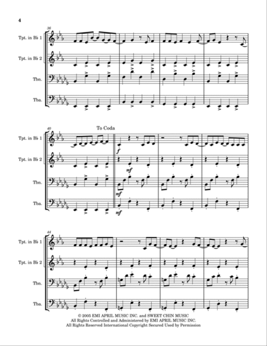 I Write Sins Not Tragedies Brass Ensemble scores gallery preview page 4