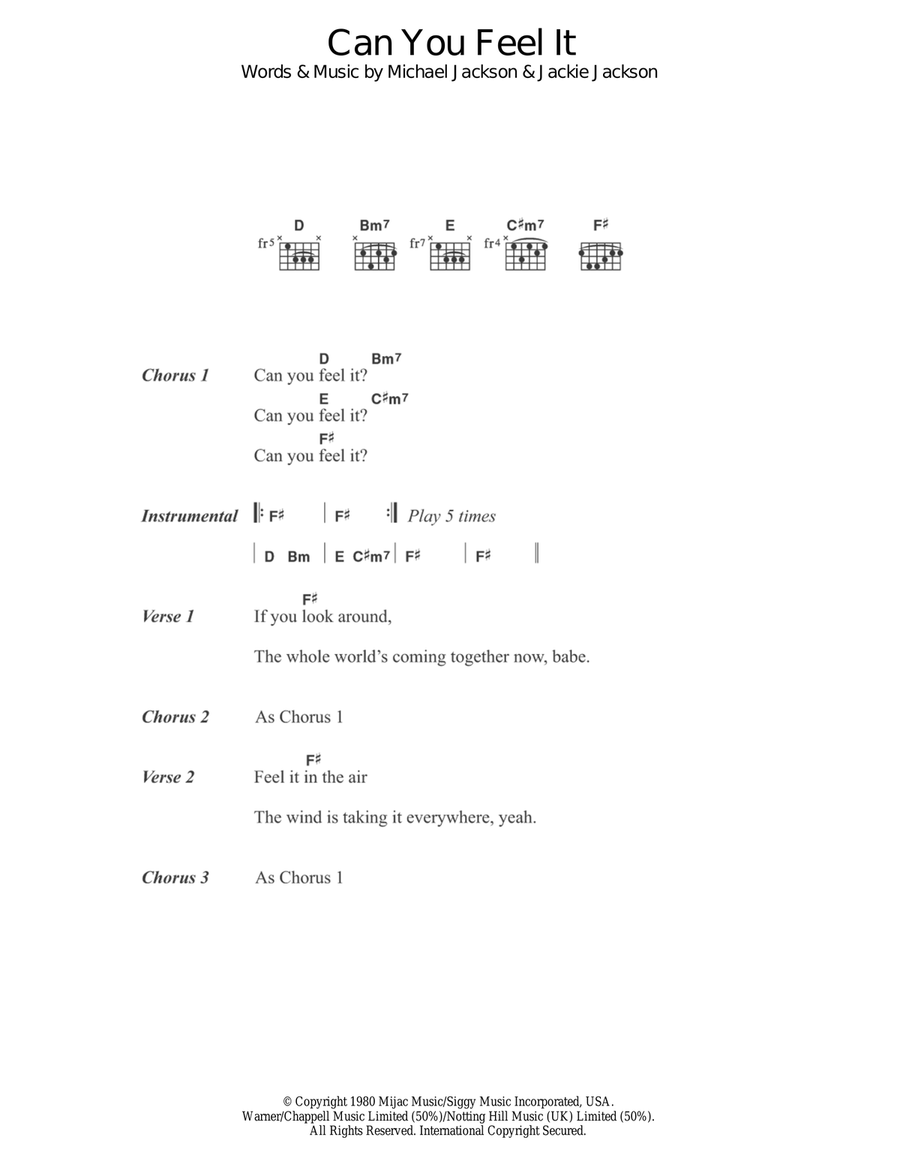 Can You Feel It Acoustic Guitar scores gallery preview page 1