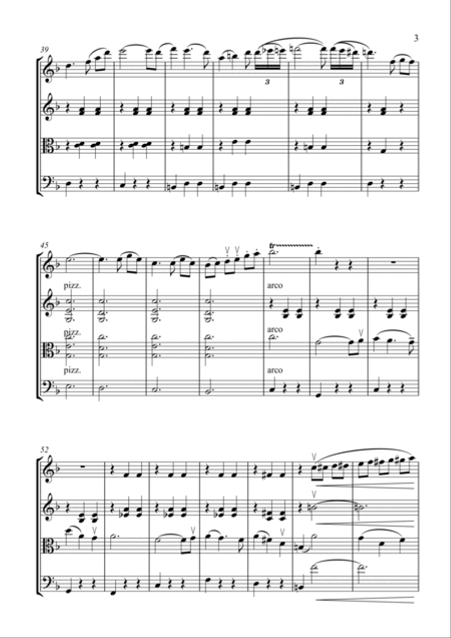 Married Life String Quartet scores gallery preview page 3