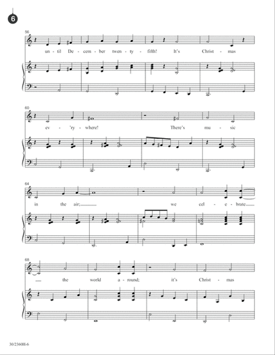 It's Christmas Everywhere! Unison Choir scores gallery preview page 7