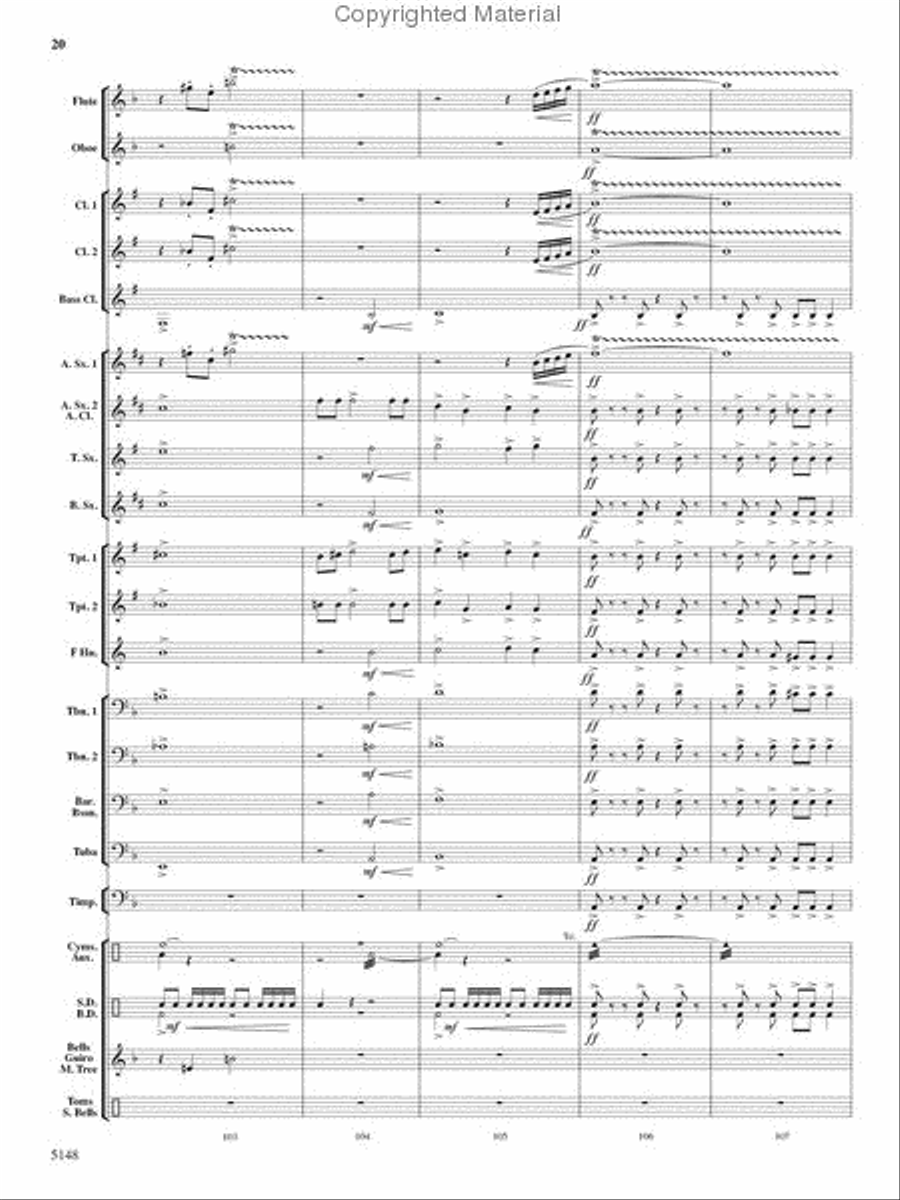 Fire Dance Fire Dance Concert Band scores gallery preview page 19
