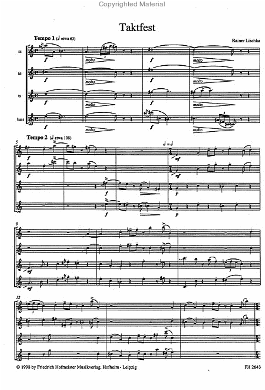 Taktfest Saxophone scores gallery preview page 2