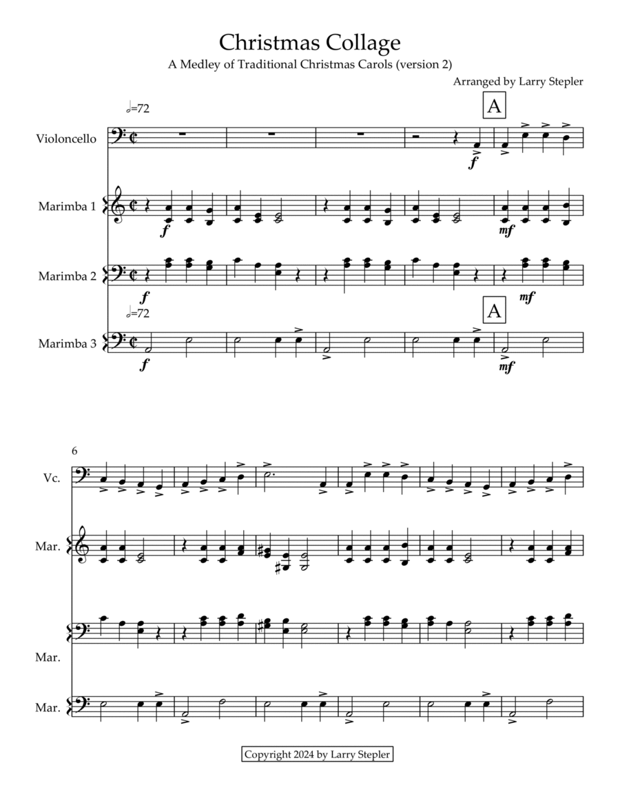 Christmas Collage (v2) Christmas Collage (v2) Chamber Music scores gallery preview page 1