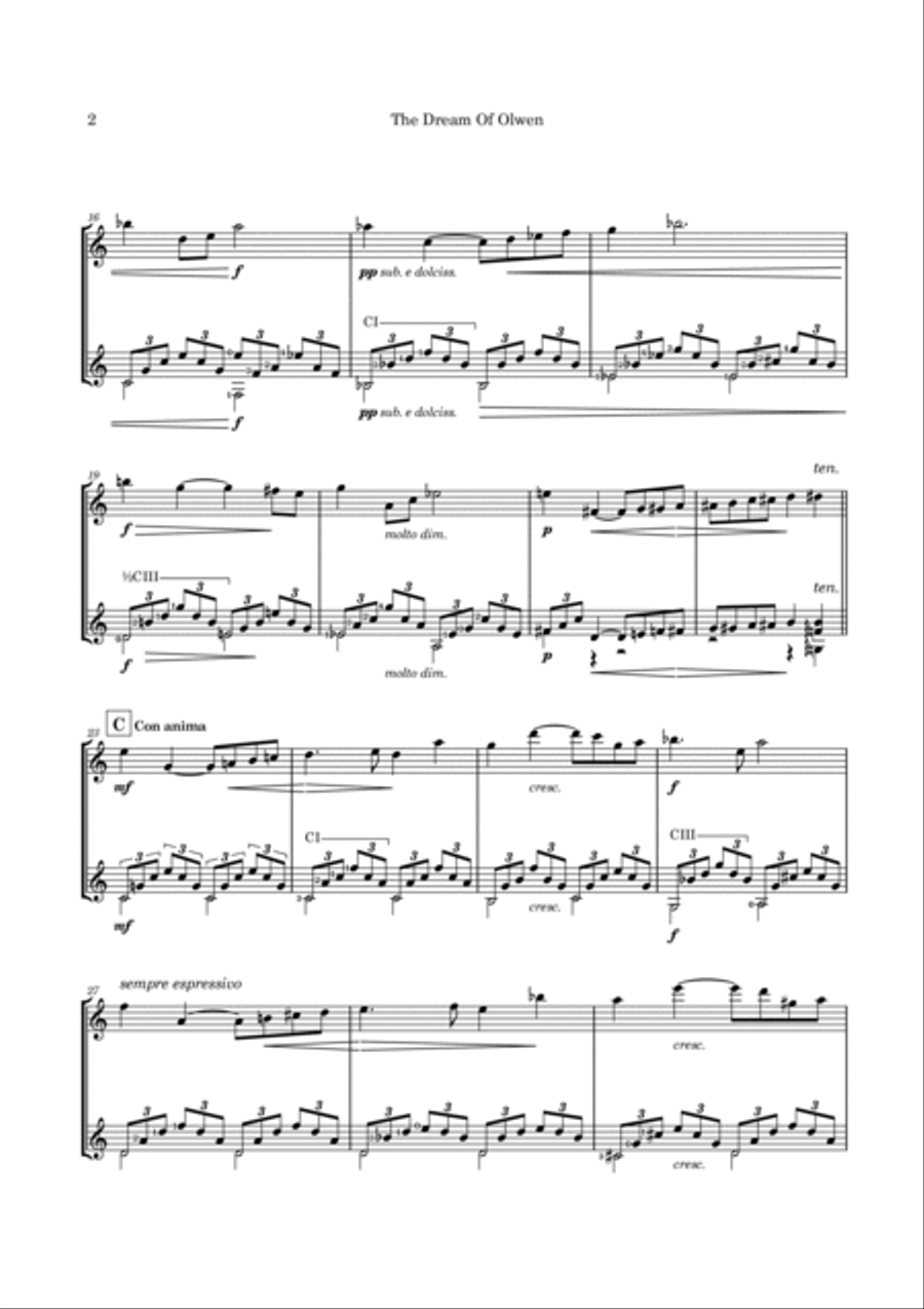 The Dream Of Olwen Flute scores gallery preview page 6