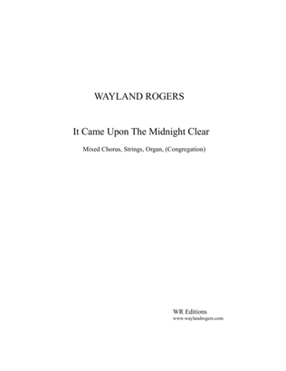 Book cover for It Came Upon the Midnight Clear (score and parts)