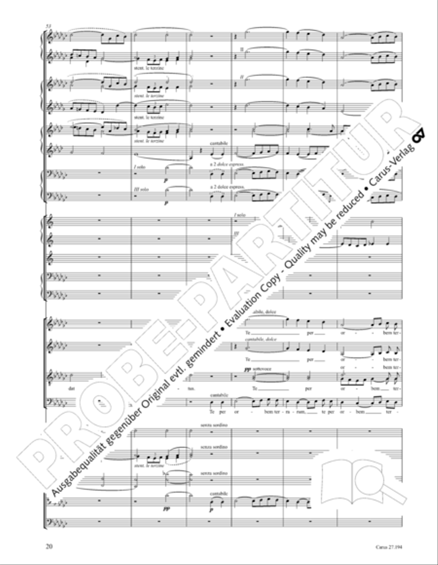 Te Deum Te Deum 4-Part scores gallery preview page 21