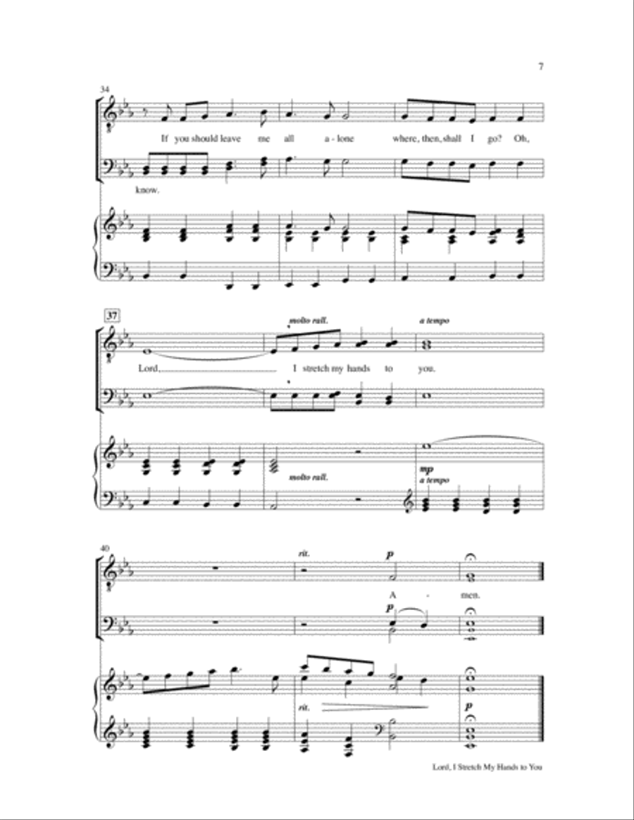 Lord, I Stretch My Hands to You TTBB scores gallery preview page 7