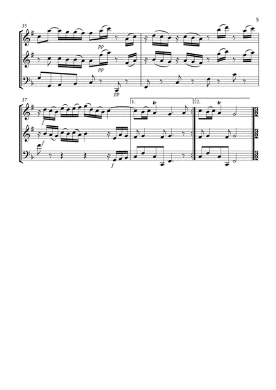 Trio Sonata No.2 Woodwind Trio scores gallery preview page 5
