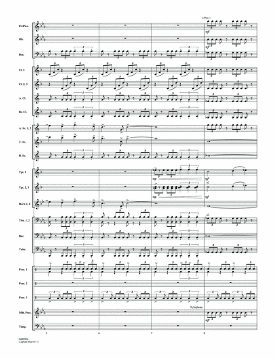Captain Marvel (Main Theme) (arr. Paul Murtha) - Conductor Score (Full Score)
