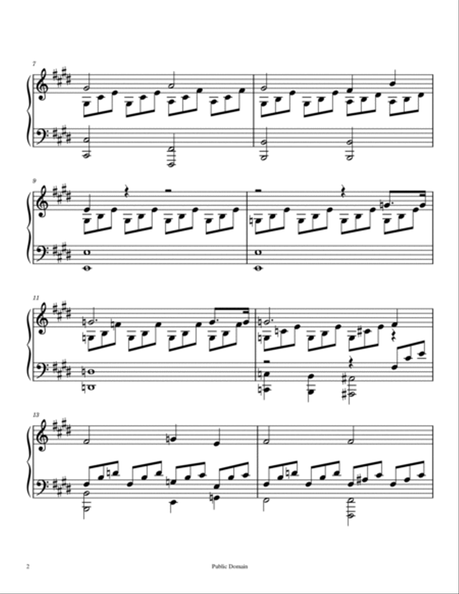 Moonlight Sonata - 1st movement - Beethoven Easy Piano scores gallery preview page 2