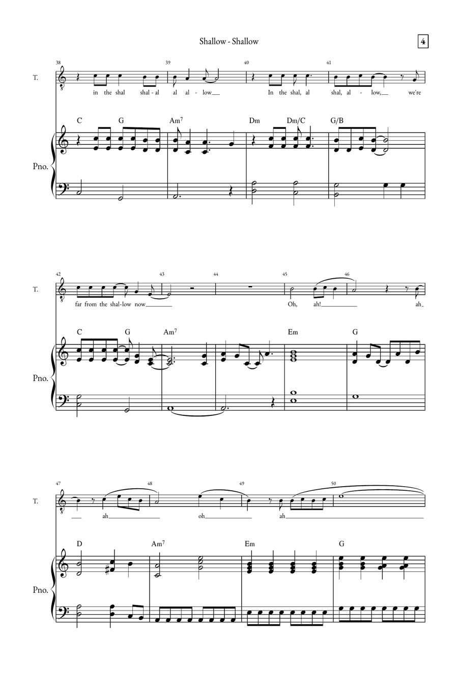 Shallow A Cappella scores gallery preview page 4