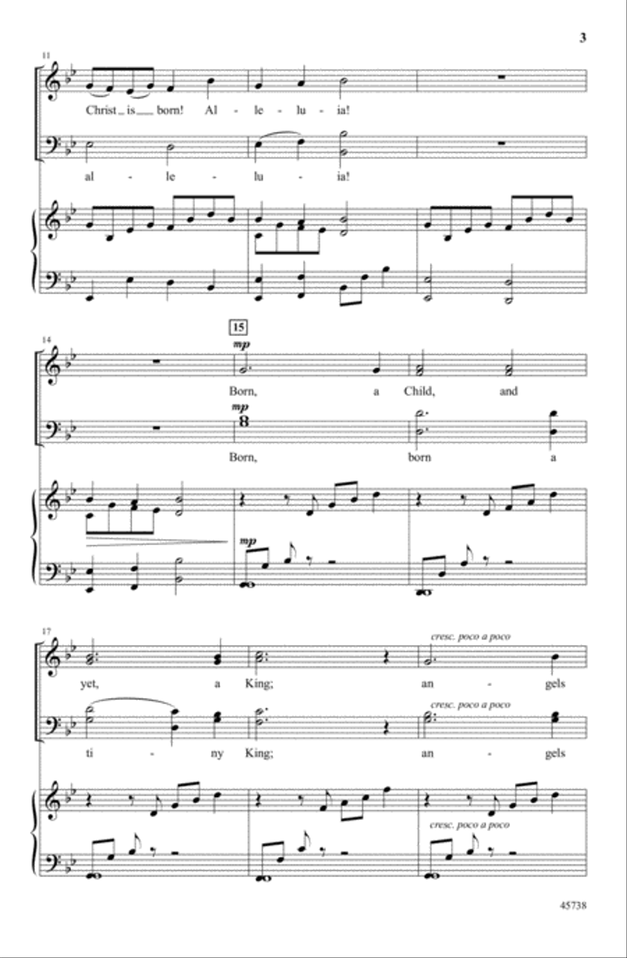 Angel Alleluias Angel Alleluias 4-Part scores gallery preview page 3