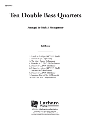 Book cover for 10 Double Bass Quartets