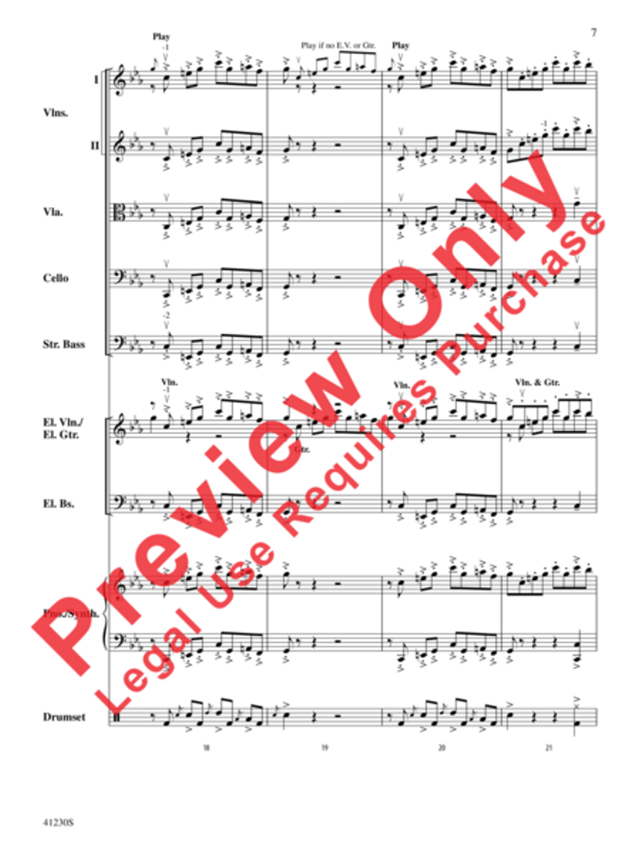 Dreams of Fireflies (On a Christmas Night) String Orchestra scores gallery preview page 8