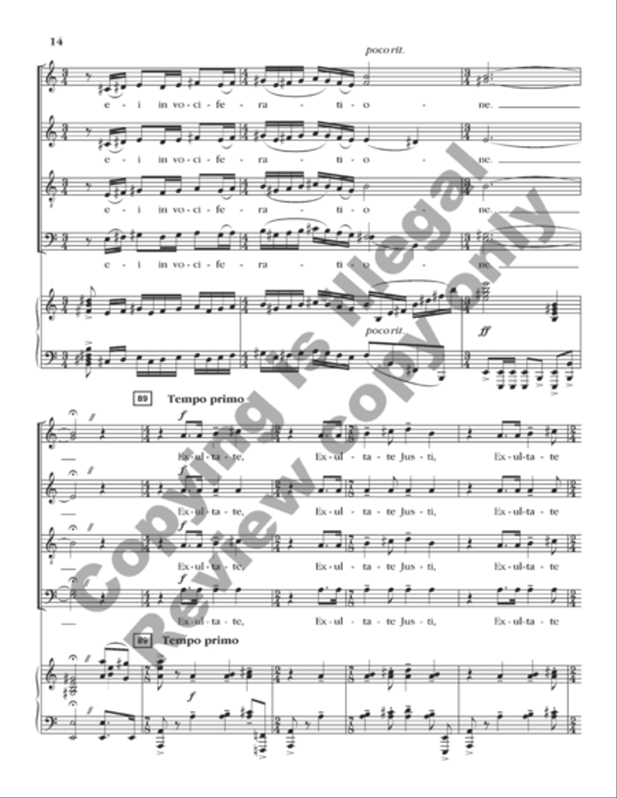 Exultate Justi 4-Part scores gallery preview page 29