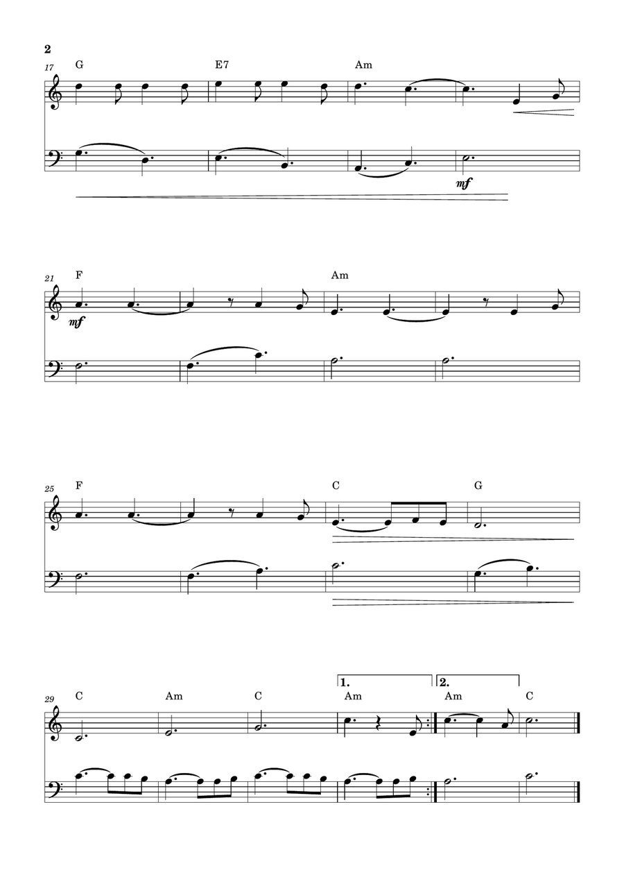 Hallelujah String Duet scores gallery preview page 2
