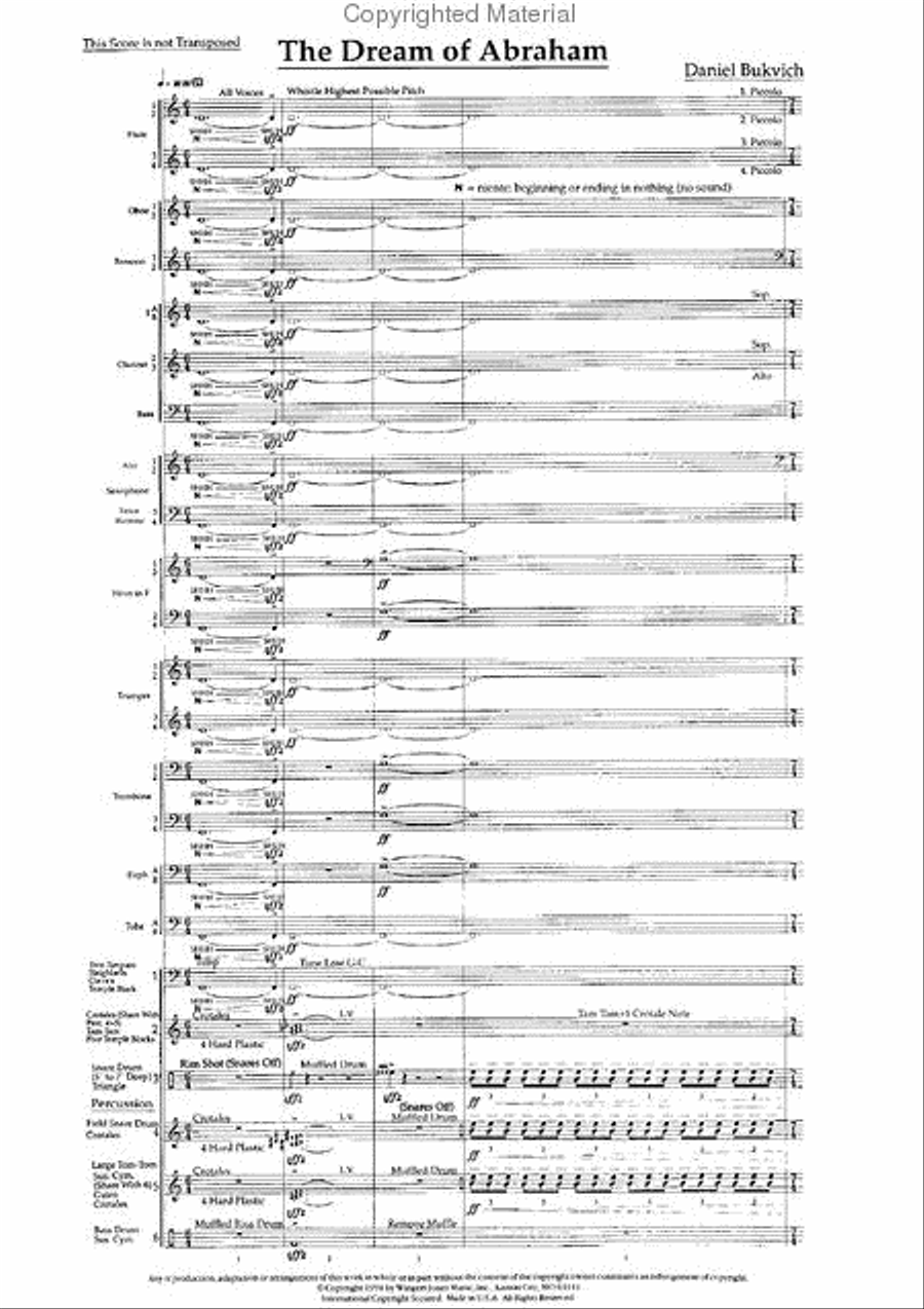Dream Of Abraham Dream Of Abraham Concert Band scores gallery preview page 2