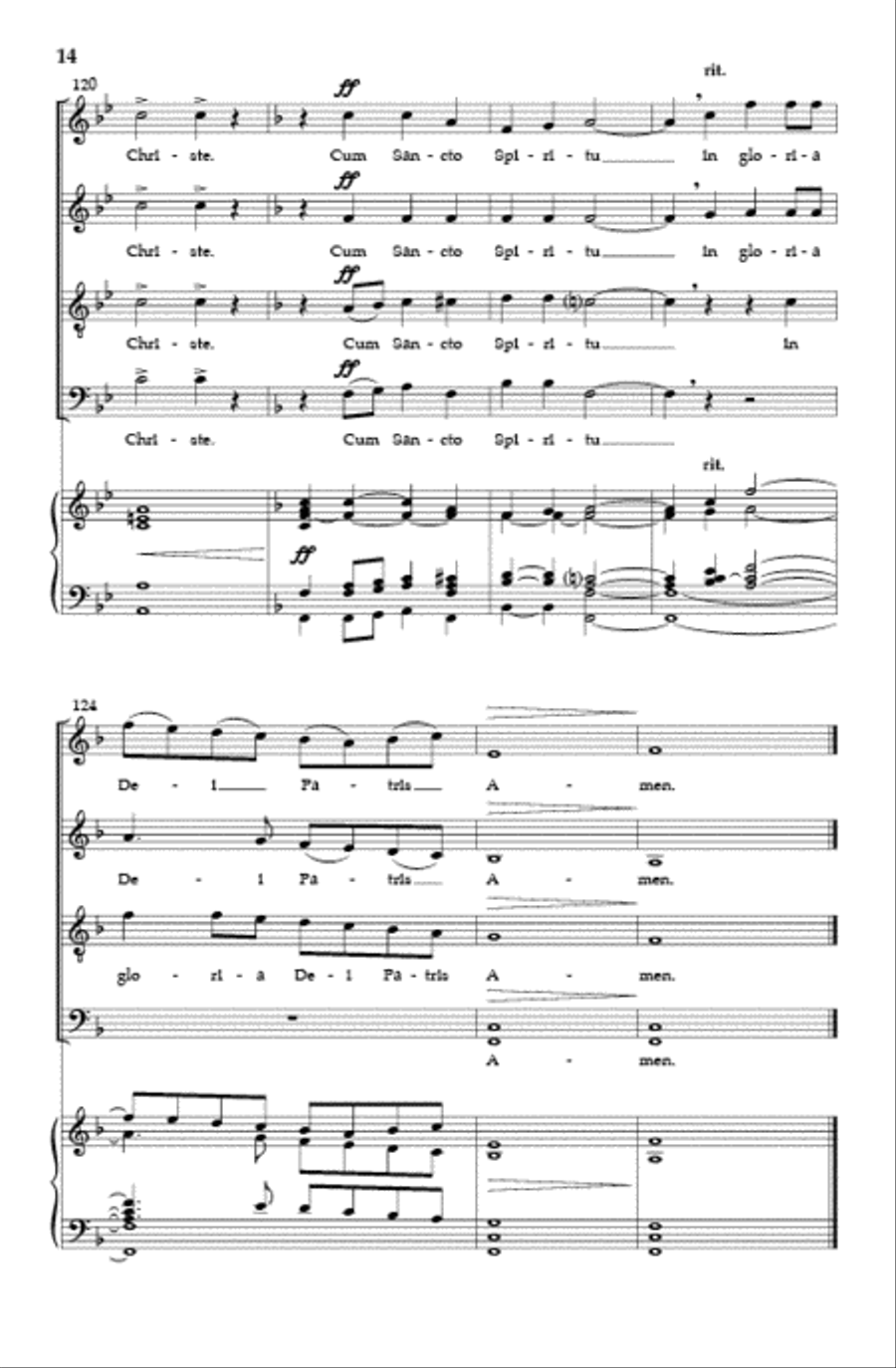 Mass in F Major 4-Part scores gallery preview page 13