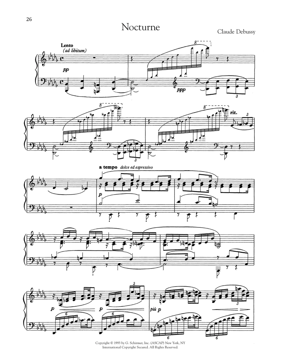 Nocturne Nocturne Piano Solo scores gallery preview page 1