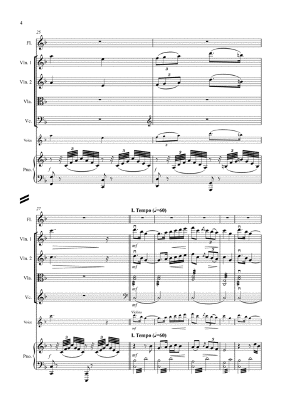 Mascagni - Cavalleria Rusticana - PRELUDIO Small Ensemble scores gallery preview page 4