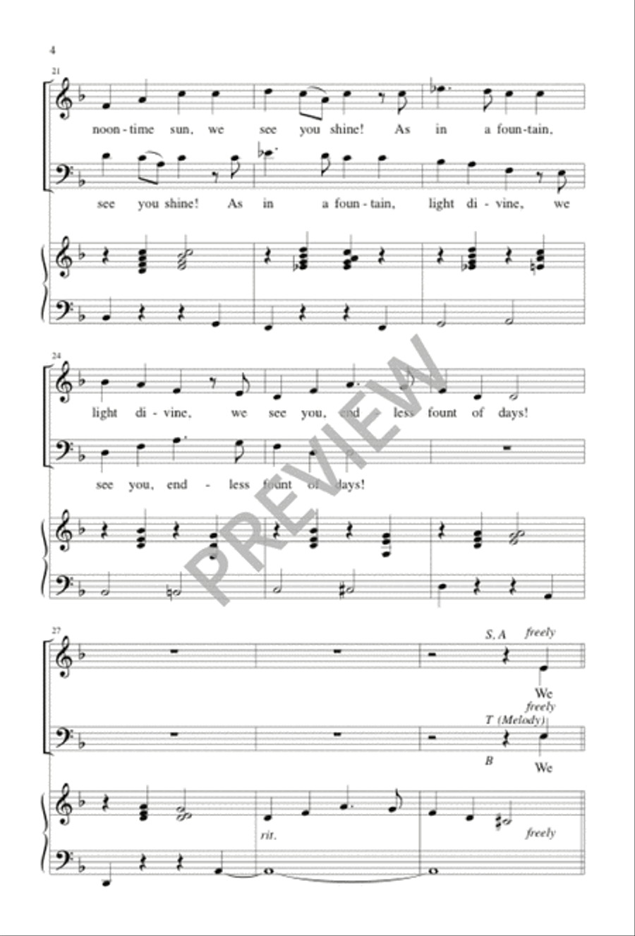 The Hymn of Adam 4-Part scores gallery preview page 5