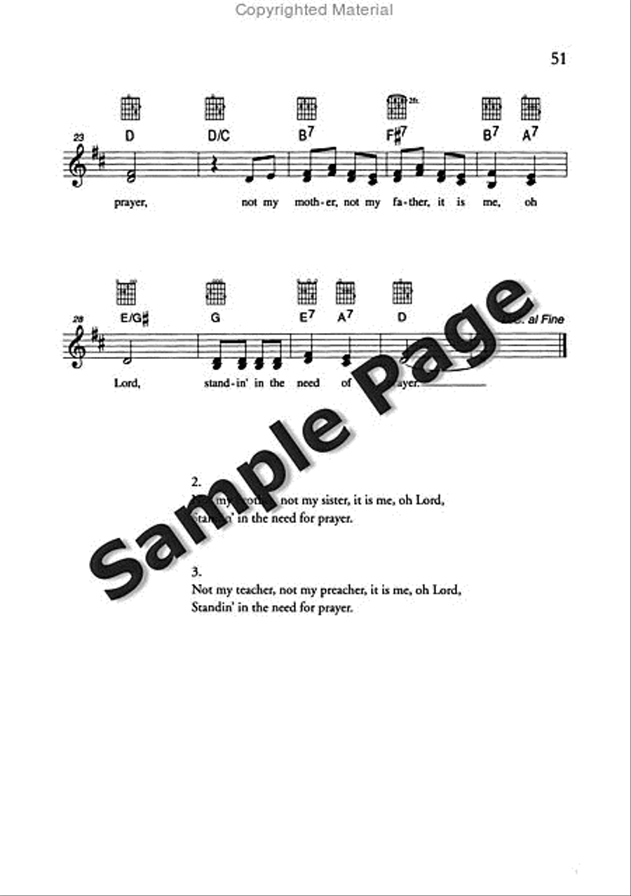 Best of Spirituals & Gospels Acoustic Guitar scores gallery preview page 52