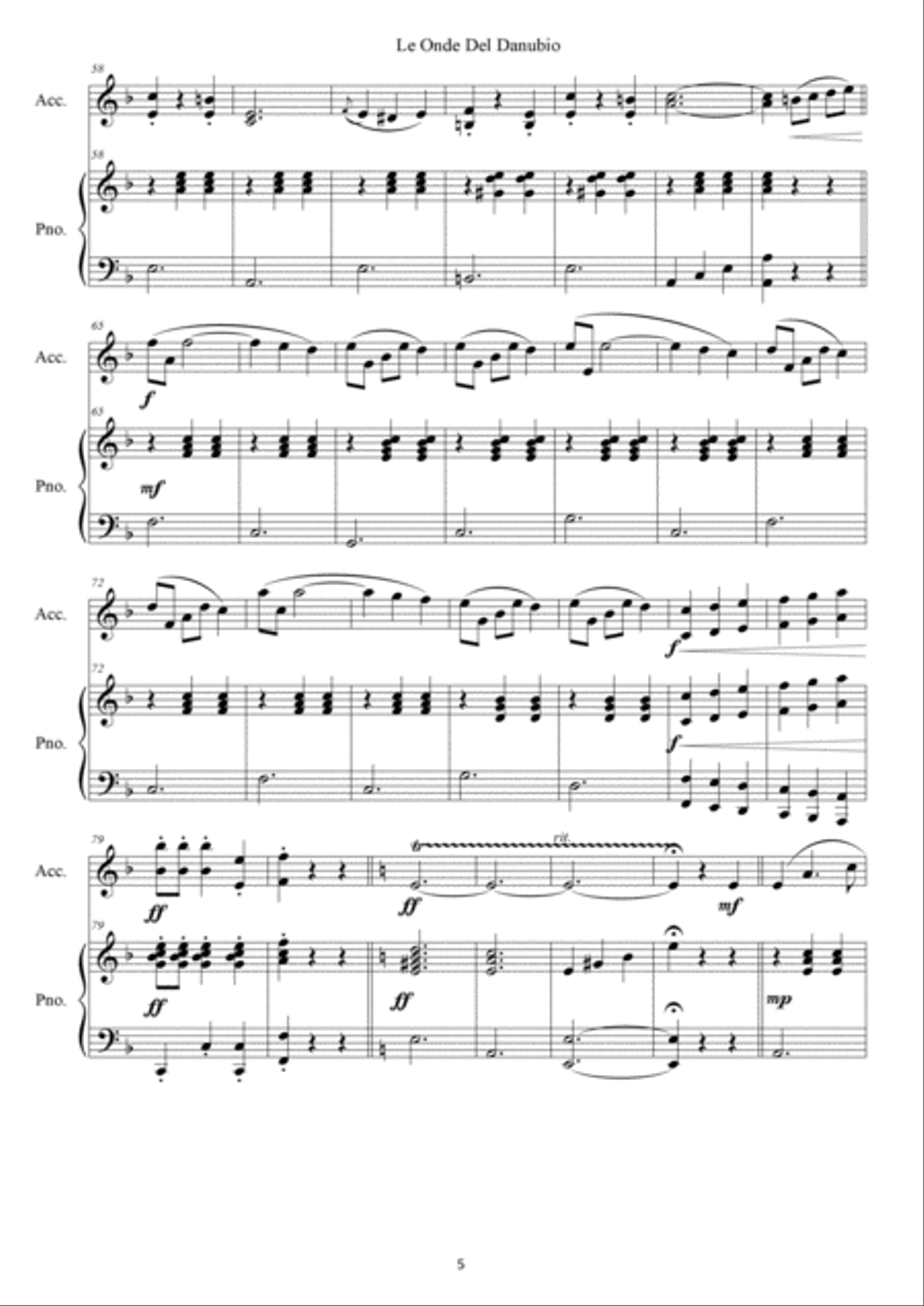 Le onde del Danubio (Waves of the Danube) Piano scores gallery preview page 5