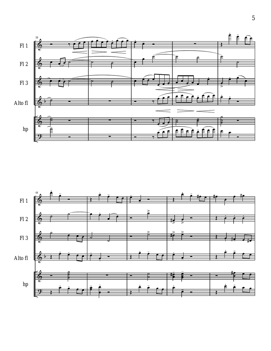 Handel's Messiah Selections for Flute Quartet Flute Quartet scores gallery preview page 5