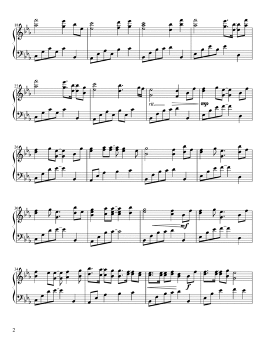 Reflections on the Water Piano Solo scores gallery preview page 2