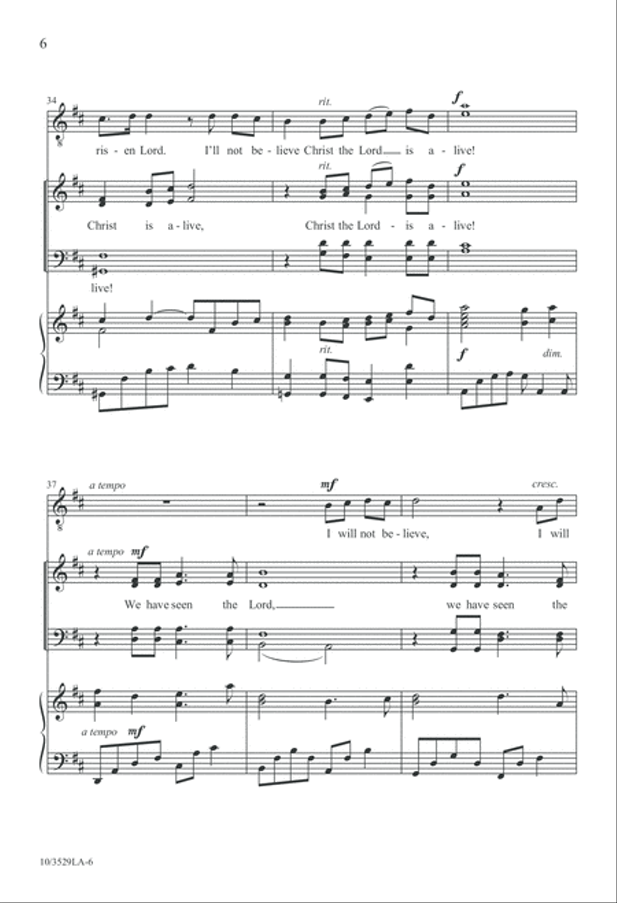 We Have Seen the Lord We Have Seen the Lord 4-Part scores gallery preview page 6