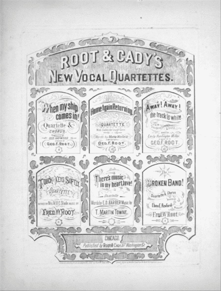 Root & Cady's New Vocal Quartettes 4-Part scores gallery preview page 1