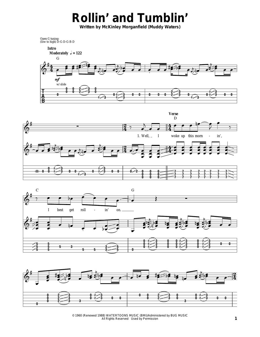 Rollin' And Tumblin' Rollin' And Tumblin' Acoustic Guitar scores gallery preview page 1