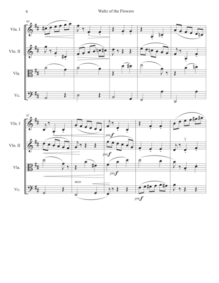 Waltz of the Flowers by Peter Ilyich Tchaikovsky Cello - Digital Sheet Music