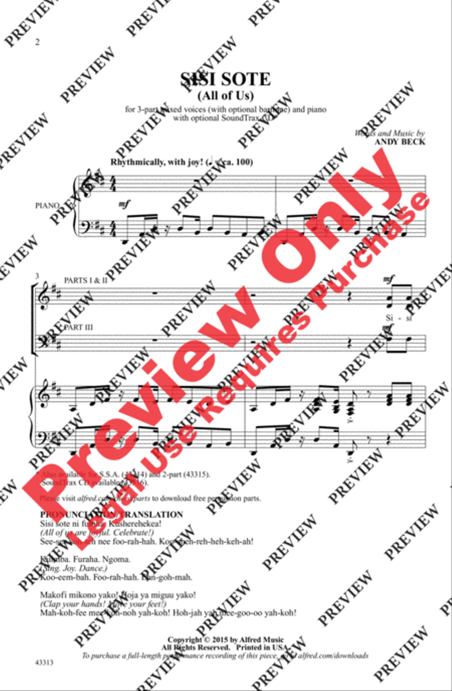 Sisi Sote - SoundTrax CD (CD only) Choir scores gallery preview page 2