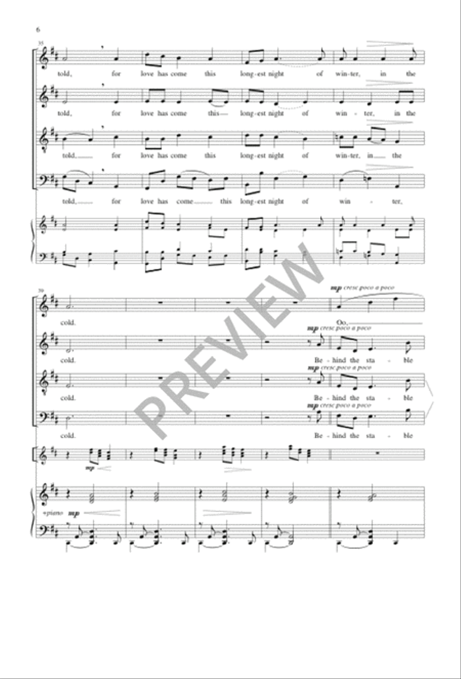 Winter's Cold 4-Part scores gallery preview page 6