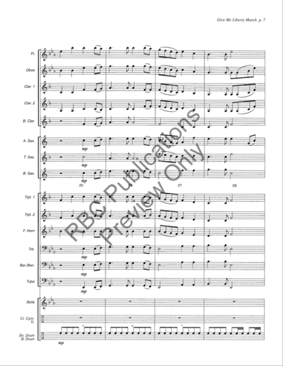 Give Me Liberty March Give Me Liberty March Concert Band scores gallery preview page 10