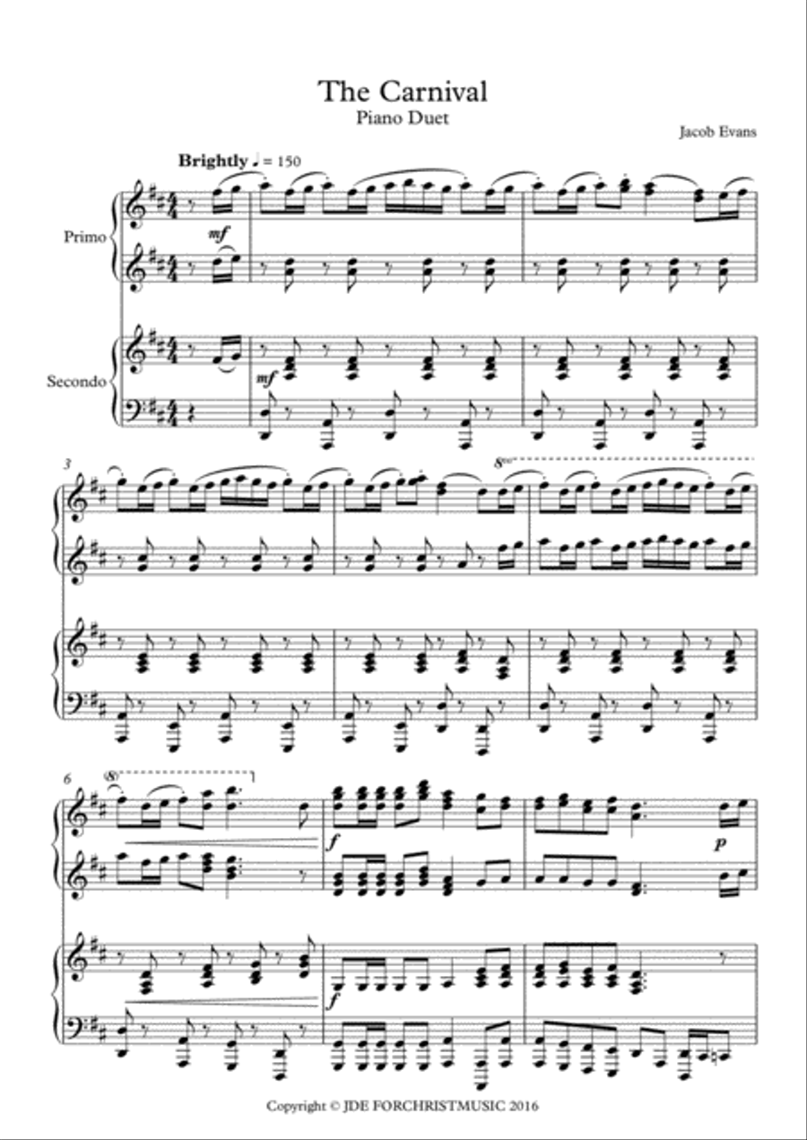 The Carnival The Carnival Piano scores gallery preview page 1